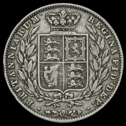 1844 Queen Victoria Young Head Silver Half Crown Reverse