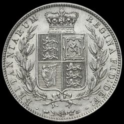 1878 Queen Victoria Young Head Silver Half Crown Reverse