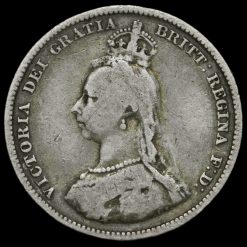 1889 Queen Victoria Jubilee Small Head Silver Shilling Obverse