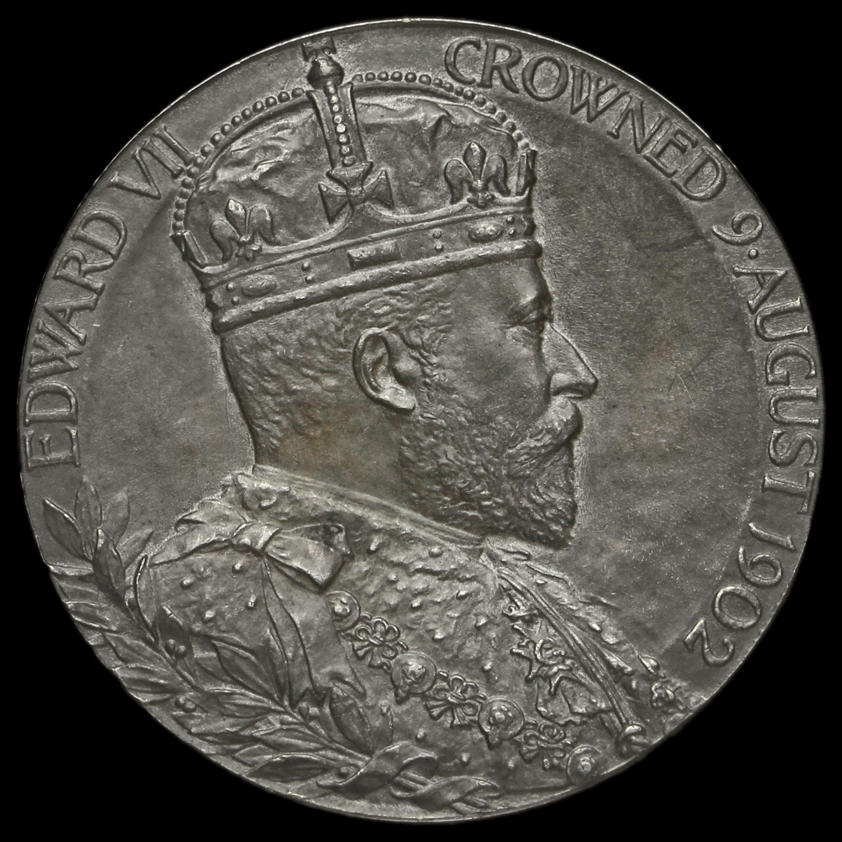 1902 Edward VII Coronation Official Silver Medal Obverse