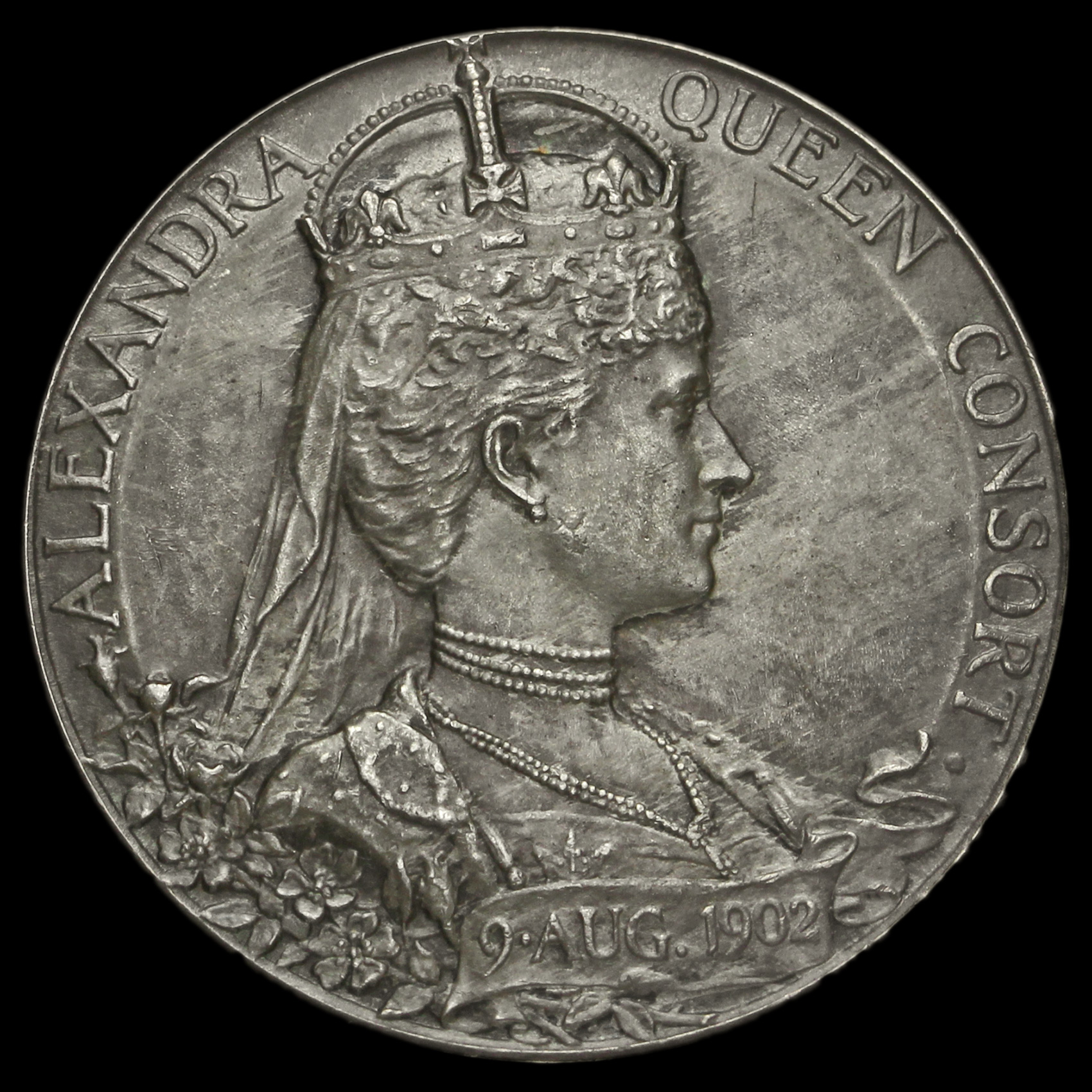 1902 Edward VII Coronation Official Silver Medal Reverse