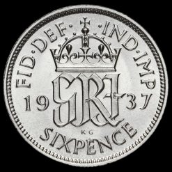 1937 George VI Silver Sixpence Reverse
