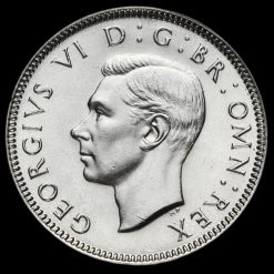 1937 George VI Silver English Shilling Obverse