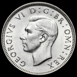 1945 George VI Silver English Shilling Obverse
