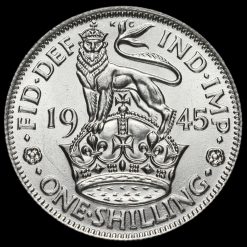 1945 George VI Silver English Shilling Rerverse