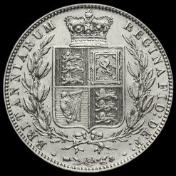 1879 Queen Victoria Young Head Silver Half Crown Reverse