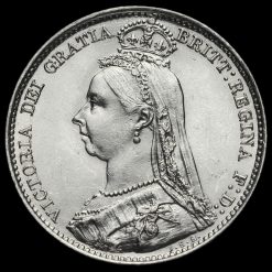 1891 Queen Victoria Jubilee Head Silver Sixpence Obverse