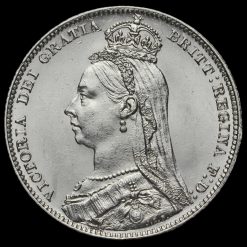 1891 Queen Victoria Jubilee Head Silver Shilling Obverse