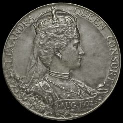 1902 Edward VII Coronation Official Silver Medal Reverse