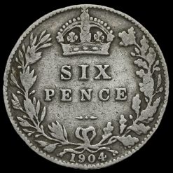 1904 Edward VII Silver Sixpence Reverse
