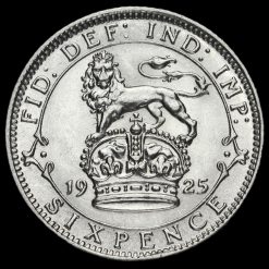 1925 George V Silver Sixpence Reverse