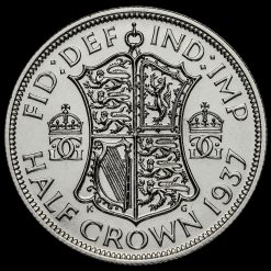 1937 George VI Silver Proof Half Crown Reverse