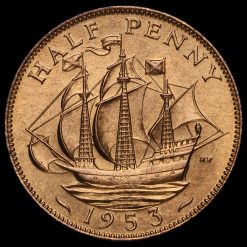 1953 Elizabeth II Halfpenny Reverse
