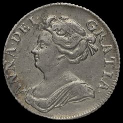 1709 Queen Anne Early Milled Silver Shilling Obverse