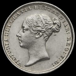 1844 Queen Victoria Young Head Silver Sixpence Obverse