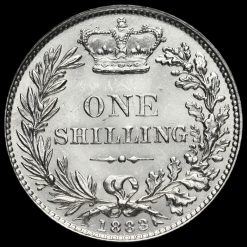 1883 Queen Victoria Young Head Silver Shilling Reverse