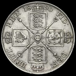 1890 Queen Victoria Jubilee Head Silver Double Florin Reverse