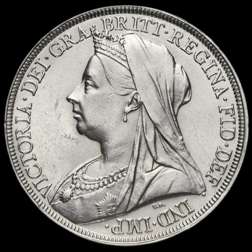 1897 Queen Victoria Veiled Head Silver LX Crown Obverse