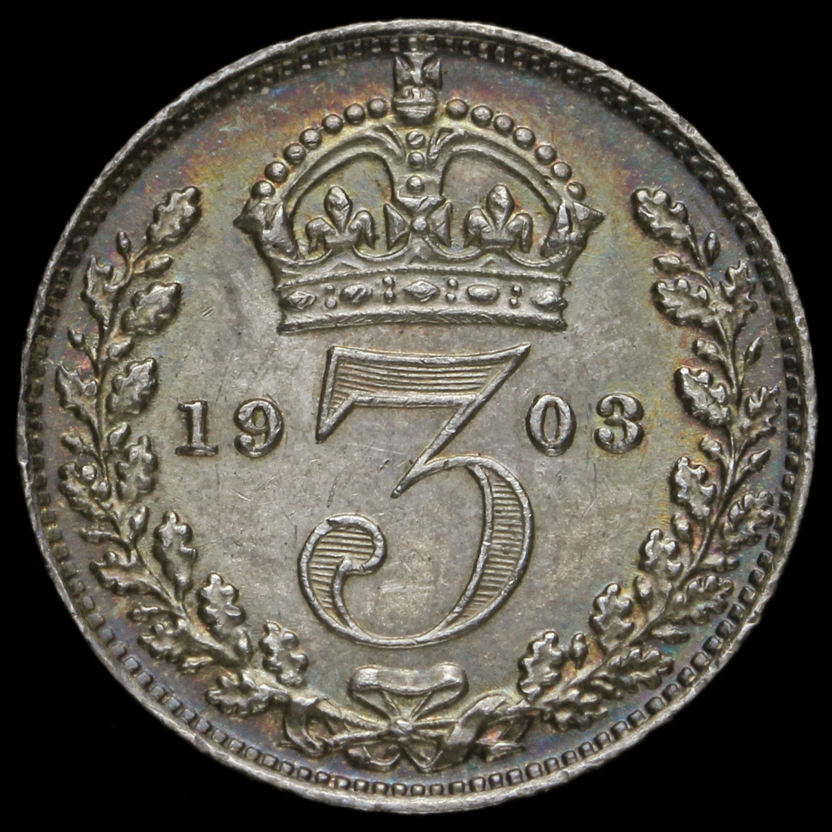 1903 Edward VII Silver Threepence, Scarce