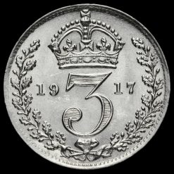 1917 George V Silver Threepence Reverse