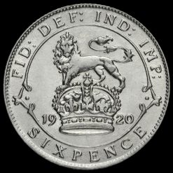 1920 George V Silver Sixpence Reverse