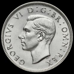 1943 George VI Silver Two Shilling Coin / Florin Obverse
