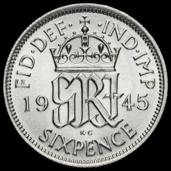 1945 George VI Silver Sixpence Reverse