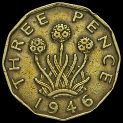 1946 George VI Brass Threepence Reverse