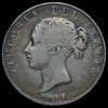1844 Queen Victoria Young Head Silver Half Crown Obverse