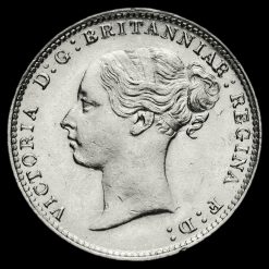 1887 Queen Victoria Young Head Silver Threepence Obverse