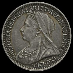 1897 Queen Victoria Veiled Head Silver Maundy Twopence Obverse