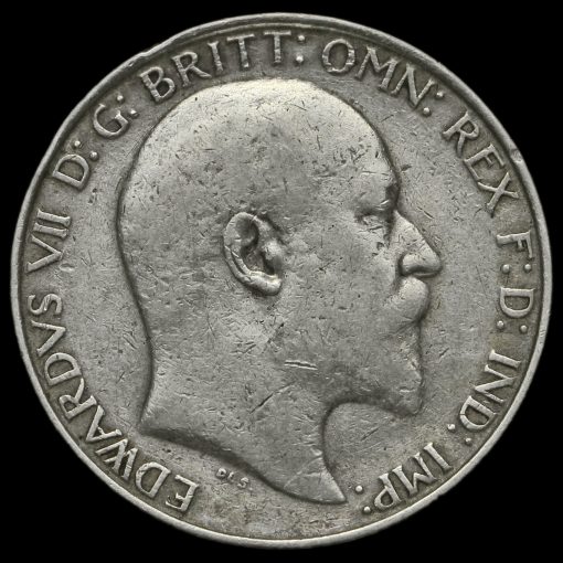 1909 Edward VII Silver Florin Obverse