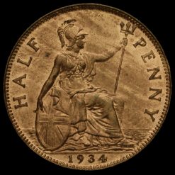 1934 George V Halfpenny Reverse