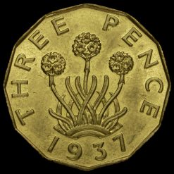 1937 George VI Brass Threepence Reverse