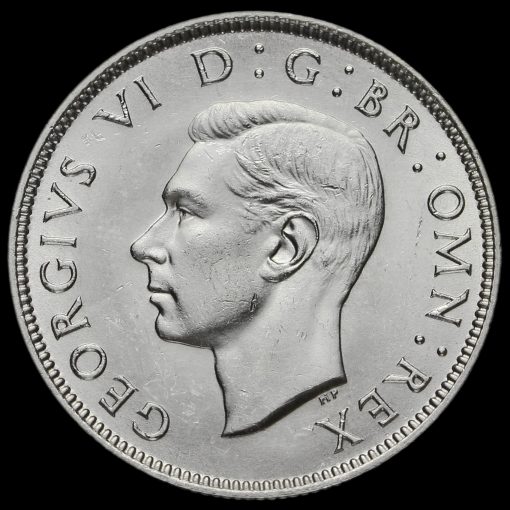 1939 George VI Silver Two Shilling Coin / Florin Obverse