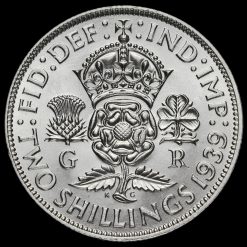 1939 George VI Silver Two Shilling Coin / Florin Reverse