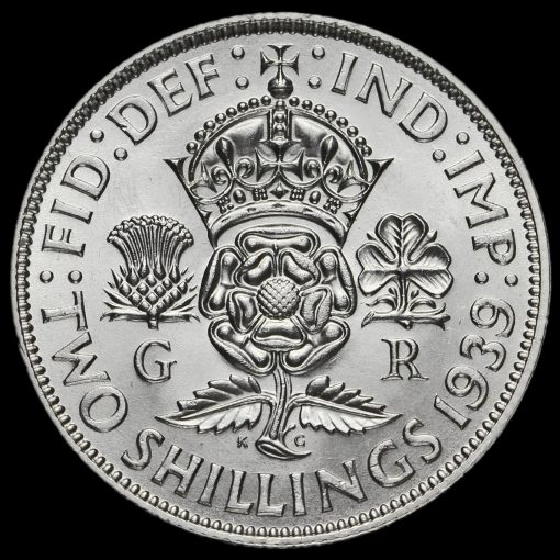 1939 George VI Silver Two Shilling Coin / Florin Reverse
