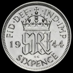 1944 George VI Silver Sixpence Reverse