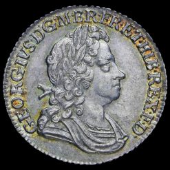 1723 George I Early Milled Silver SSC Shilling Obverse