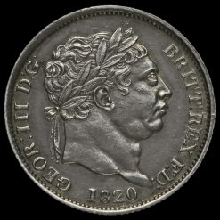 1820 George III Milled Silver Shilling Obverse