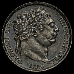 1820 George III Milled Silver Sixpence Obverse