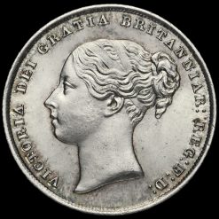 1839 Queen Victoria Young Head Silver Shilling Obverse