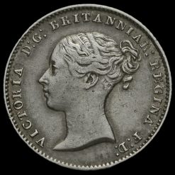 1846 Queen Victoria Silver Fourpence / Groat Obverse