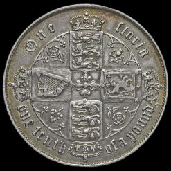 1860 Queen Victoria Gothic Florin Reverse