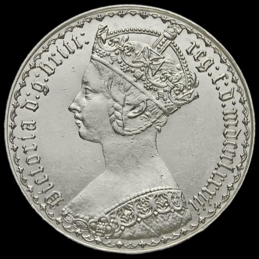 1883 Queen Victoria Gothic Florin Obverse