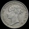 1886 Queen Victoria Young Head Silver Sixpence Obverse