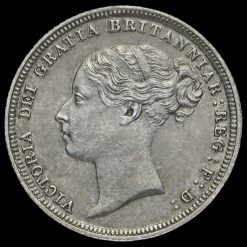 1886 Queen Victoria Young Head Silver Sixpence Obverse