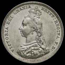 1888 Queen Victoria Jubilee Head Silver Shilling Obverse