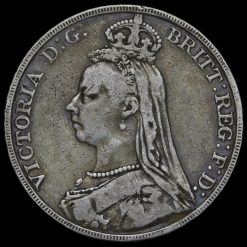 1891 Queen Victoria Jubilee Head Silver Crown Obverse