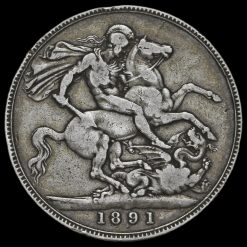 1891 Queen Victoria Jubilee Head Silver Crown Reverse